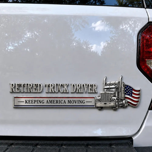 🔥Last Day 49% OFF- 🚚 Retired Truck Driver Car Emblem Badge
