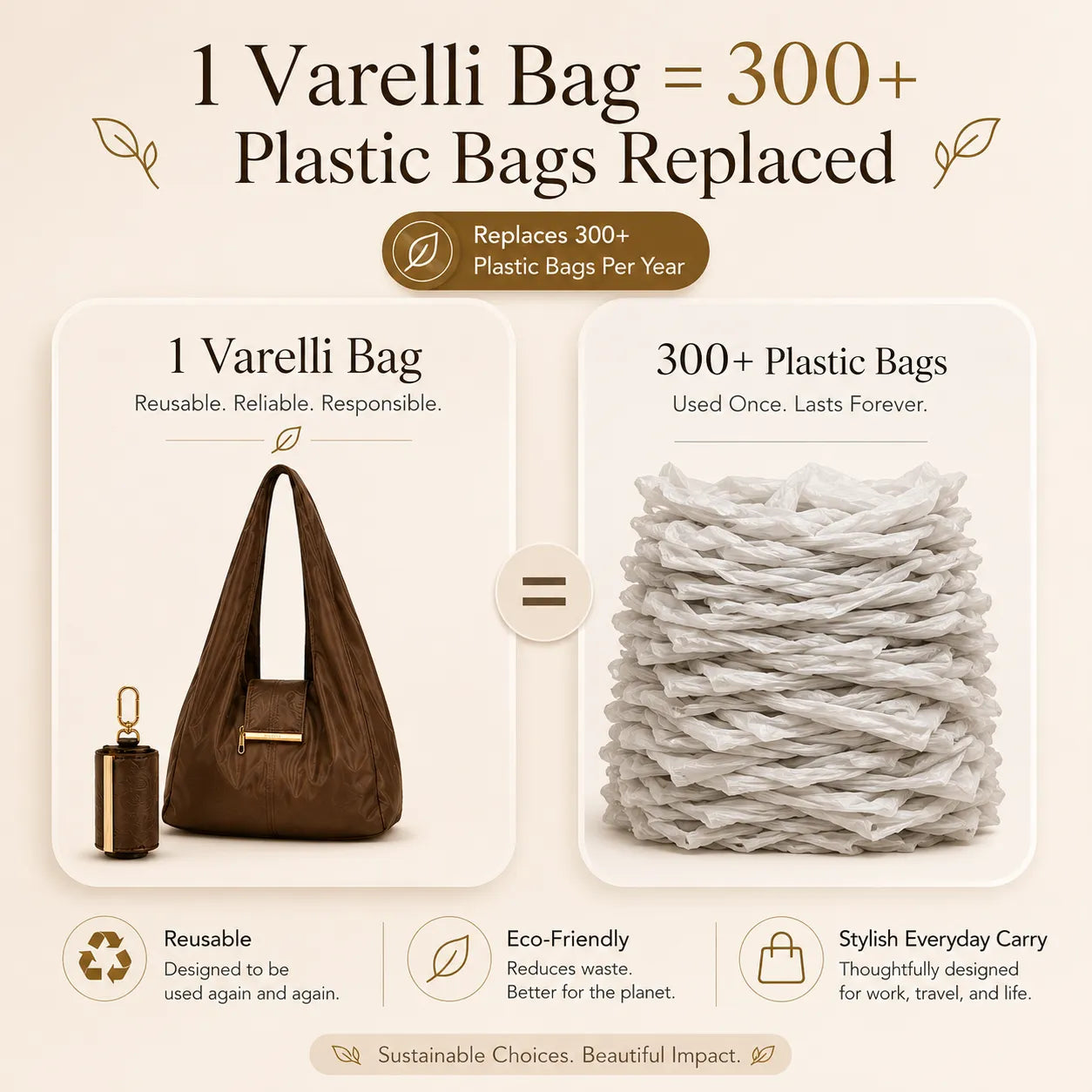 Transformable Bag – Stylish Vegan Leather Tote & Keychain Charm