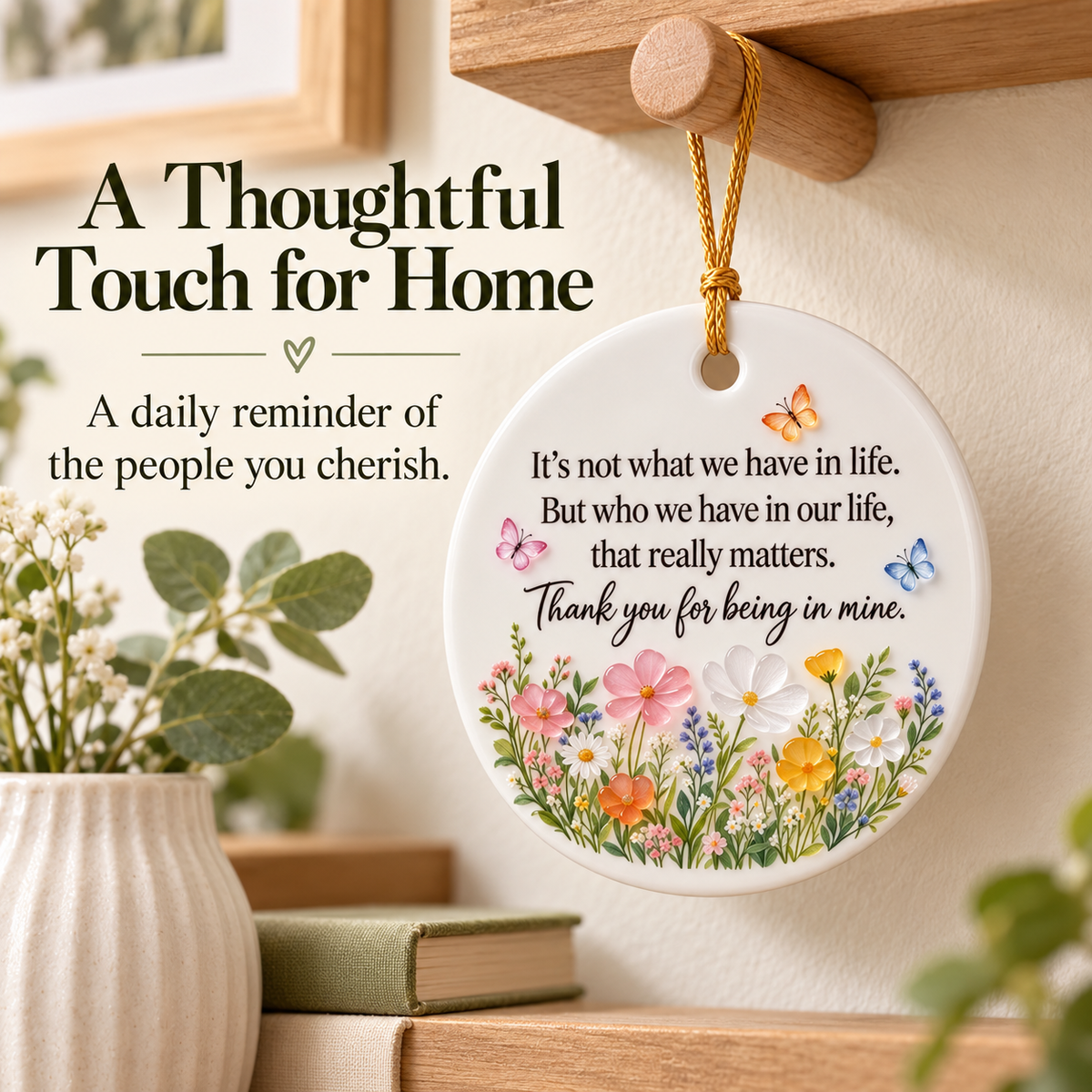 🌸Sea Glass Floral Keepsake Ornament
