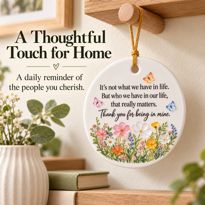 🌸Sea Glass Floral Keepsake Ornament