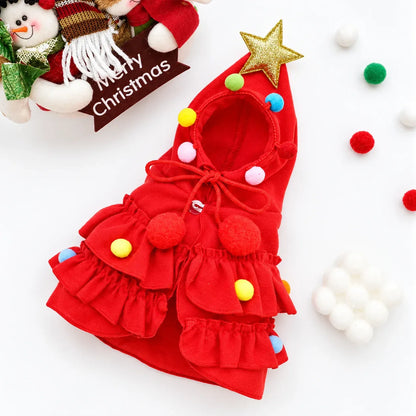 ⏰LAST DAY 50% OFF 🎄 Christmas Tree Dog Costume – Funny Holiday Pet Outfit 🐶🐱💕