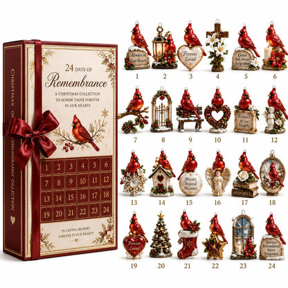 24 Days of Remembrance — Cardinal Christmas Ornament Collection & Keepsake Box 🕊️❤️