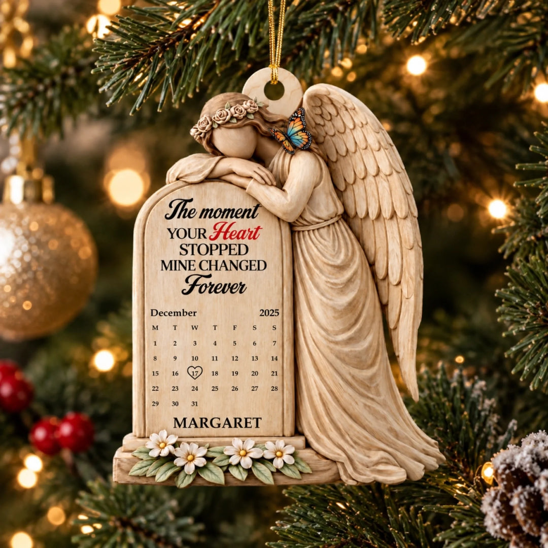 Personalized Memorial Angel Date Ornament