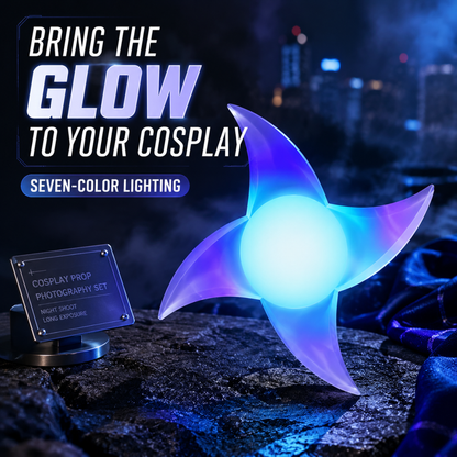 🔥Limited Time Discount⚡Whirlwind Spiral Light Blade | LED Multi-Color Cosplay Prop • Rotatable Glowing Shuriken
