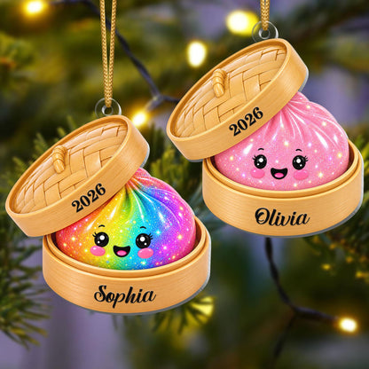 Personalized Glitter Dumpling Ornament