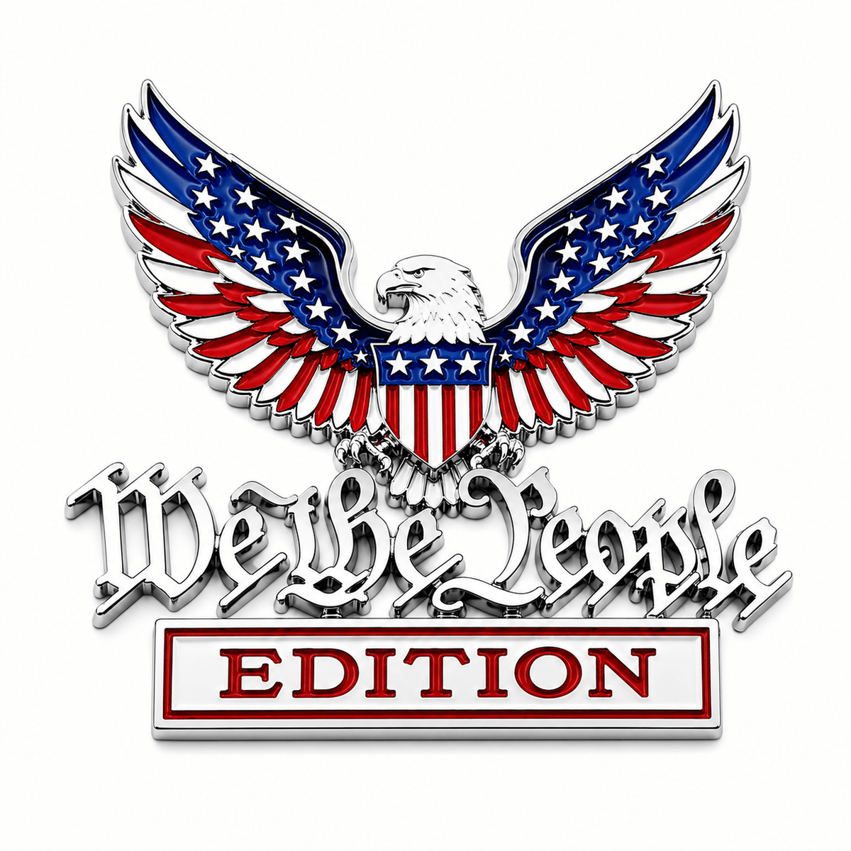 We the People Patriotic Eagle Auto Emblem Set (2-Piece)