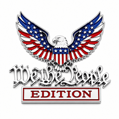We the People Patriotic Eagle Auto Emblem Set (2-Piece)