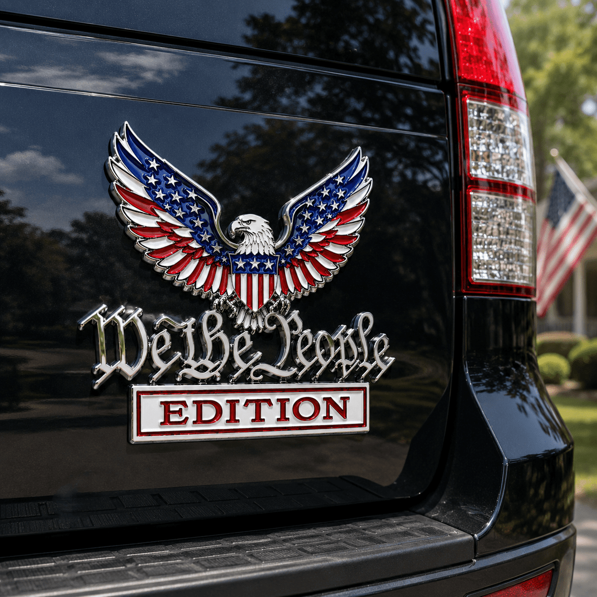 We the People Patriotic Eagle Auto Emblem Set (2-Piece)