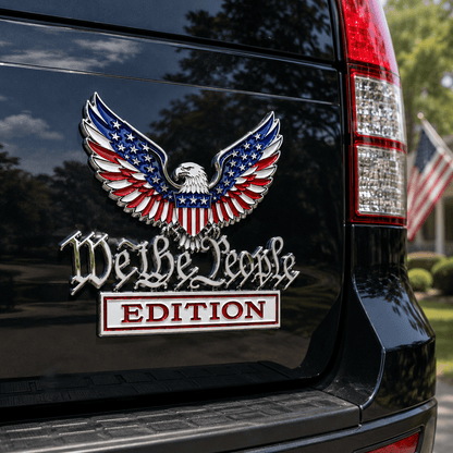 We the People Patriotic Eagle Auto Emblem Set (2-Piece)