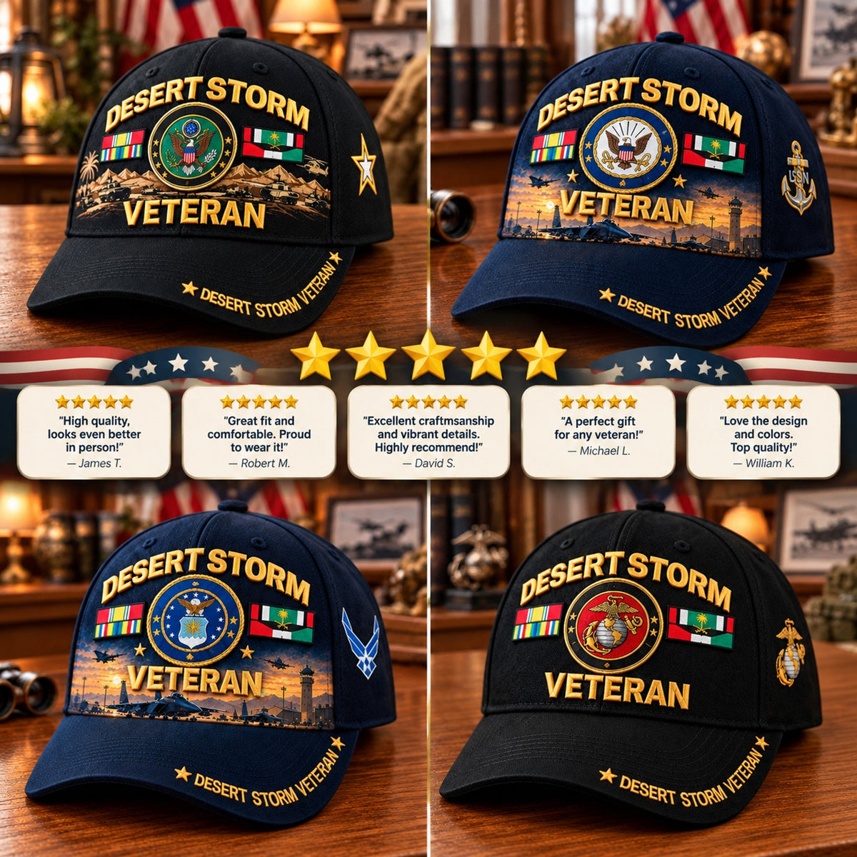 Desert Storm Veteran Cap – Your Service. Your Pride. (1991–2026 – 35TH ANNIVERSARY)