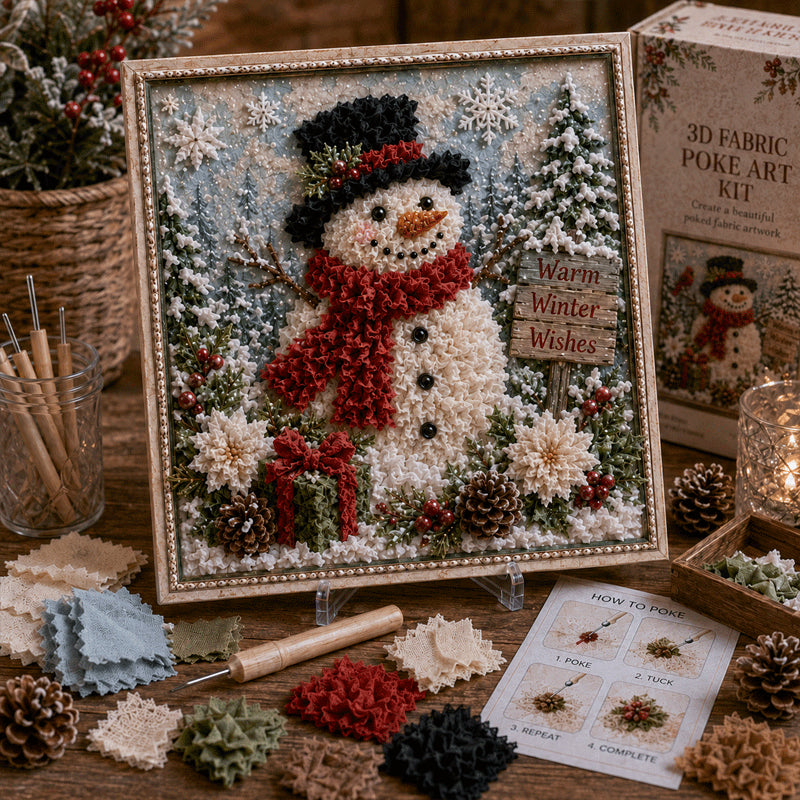 🔥Last Day 50% Off 🎁 3D-kerststof-poke-art-set