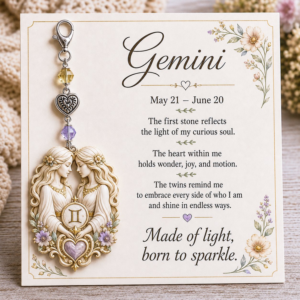 🎅 2026 Christmas Gift 50% Off--✨  Commemorative keychains and cards featuring the birthstones of the 12 zodiac signs