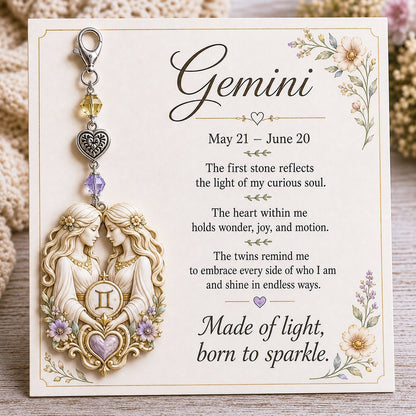 🎅 2026 Christmas Gift 50% Off--✨  Commemorative keychains and cards featuring the birthstones of the 12 zodiac signs