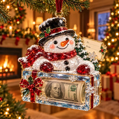 🎄 Christmas Cash Gift Ornament | 20 Crystal-Style Designs with Money Holder & Gift Tag 🎁
