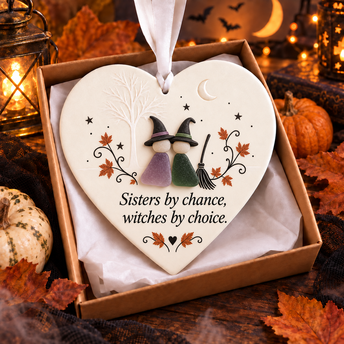 🎃❤  Fall Family Connection Heart Ornaments — A Little Keepsake for the Ones You Love Most,Without box