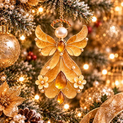 12-Month Birthstone Angel Ornament Collection – Stained Glass Christmas Tree Decorations & Meaningful Keepsake Gifts