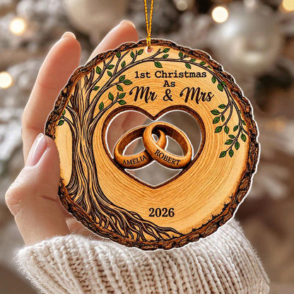 Personalized First Christmas Married Ornament