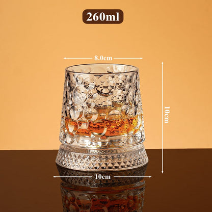 🔥Last Day Promotion-50% OFF 💥Rotating Crystal Whiskey Tumbler Glass
