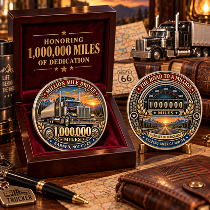 🚛 Truck Driver Mileage Milestone Commemorative Challenge Coin Collection