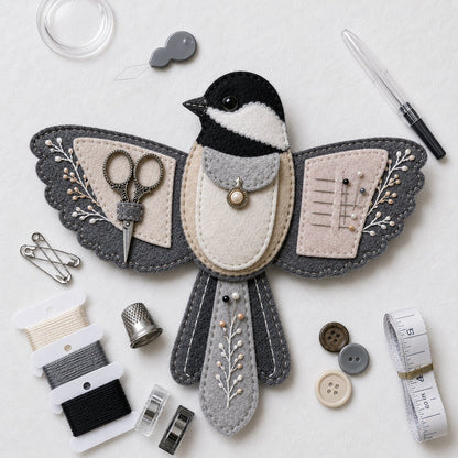 🐦 Bird-Shaped Felt Sewing Organizer DIY Kit