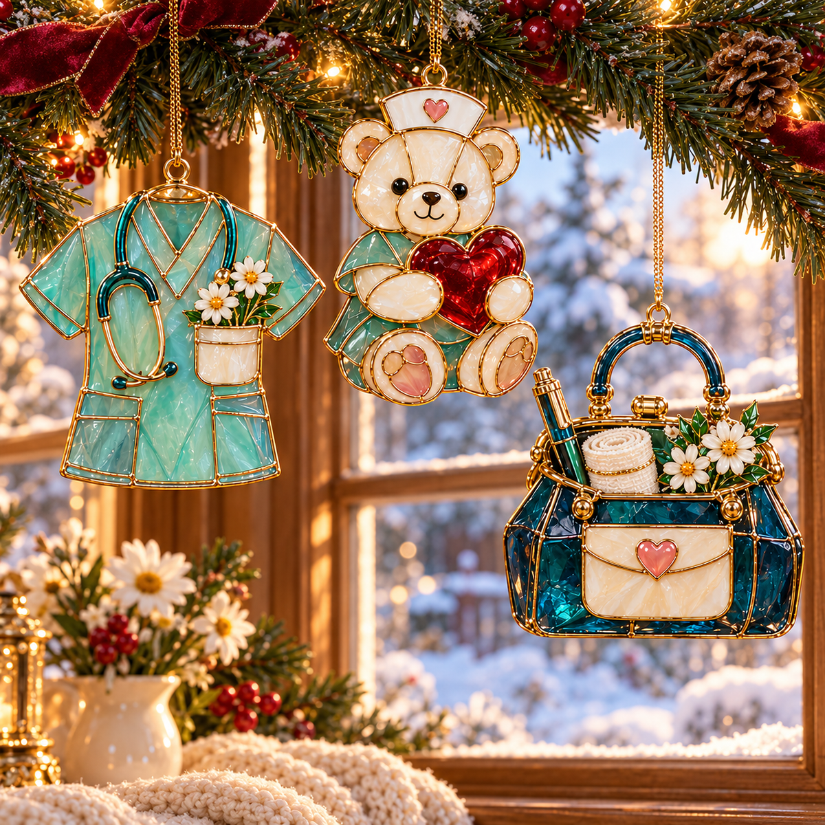 ✨ 2026 Nurse Thanksgiving Christmas Ornaments | 6-Piece Set
