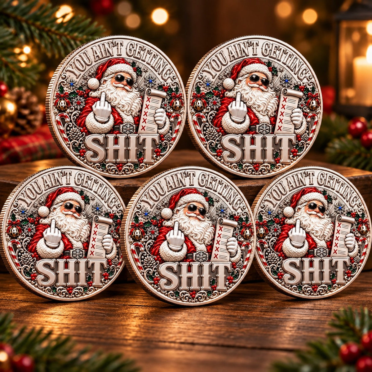 Santa’s Last Gift Adult Humor Commemorative Coin