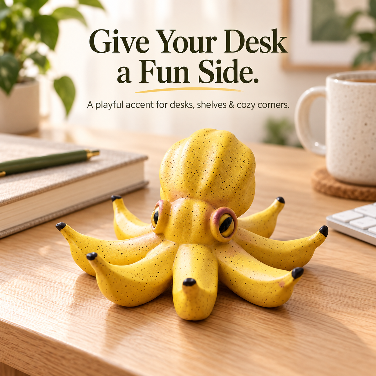 The "Octo-Nana" 🐙🍌 – Quirky Banana Octopus Resin Desk Buddy & Figurine | Funny Gag Gift