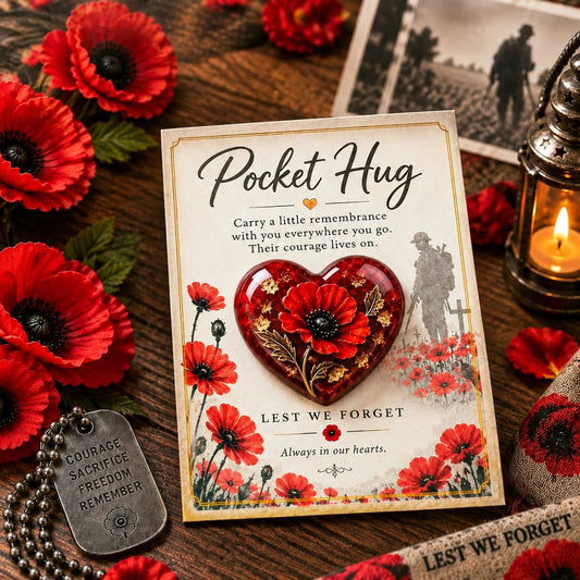 🌺 Pocket HugTM Remembrance - A Little Keepsake of Love, Honor & Memories