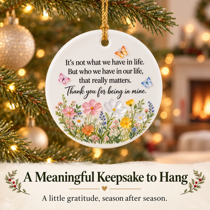 🌸Sea Glass Floral Keepsake Ornament