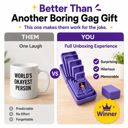 ⭐ Layer Nesting Prank Gift Box | Pick Your Surprise: Middle Finger or Number 67