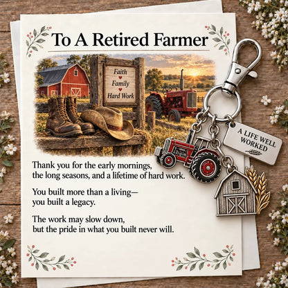 ✨ The "You Make a Difference" Retirement Appreciation Gift Set – Keychain & Greeting Card ✨