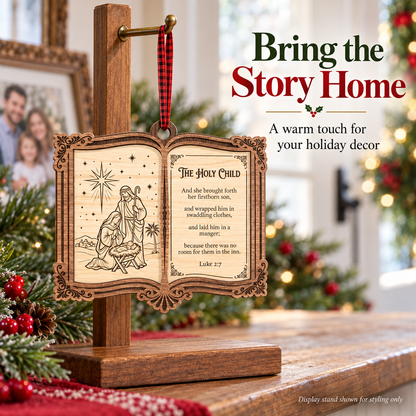 🔥Last Day 50% OFF -✨ The Greatest Story Ever Told... Right on Your Tree! | Nativity Story Wooden Bible Ornaments 📖🎄