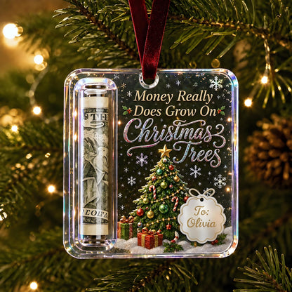 Personalized Christmas Cash Gift Holder Ornament