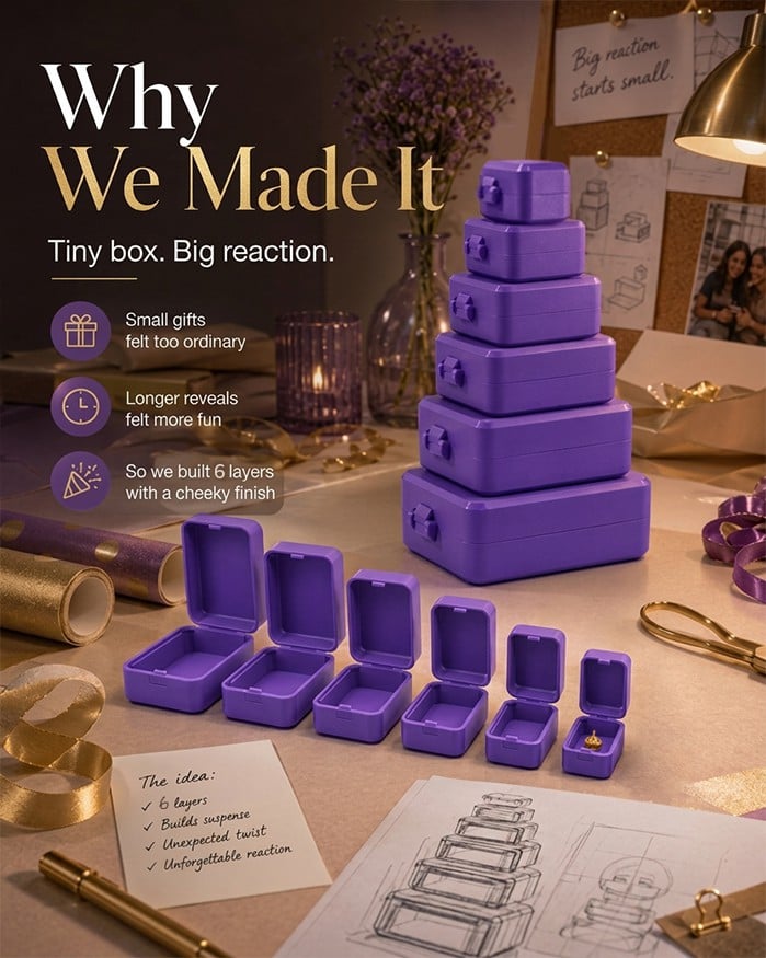 ⭐ Layer Nesting Prank Gift Box | Pick Your Surprise: Middle Finger or Number 67