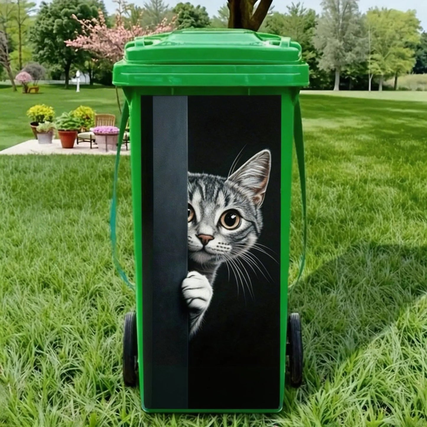 ✨Creative Trash Can Sticker with Colourful Cartoon