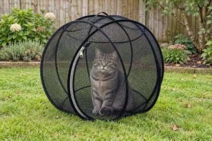 ⏳ Last Day 50% OFF – 🐱 Pop Up Cat Playpen | 32-Inch Breathable Mesh Enclosure for Indoor & Outdoor Use 🌿