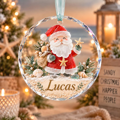🎄✨Personalized Coastal Beach Christmas Ornament