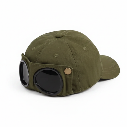 The Ultimate 2-in-1 Aviator Goggle Cap 🧢😎 (Adult & Kids Sizes!)