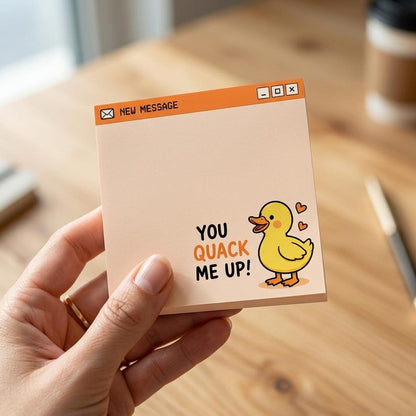 🦆 Quack Up Your Reminders! Cute & Sassy Duck Sticky Notes (4-Pack) 🌟