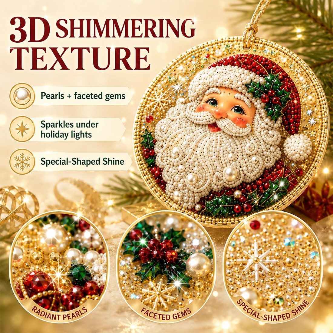 ✨🎁6 Pcs Christmas DIY Diamond Painting Ornaments