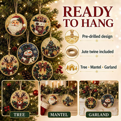 ✨🎁6 Pcs Christmas DIY Diamond Painting Ornaments