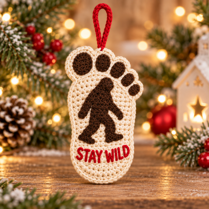 🦶🎄Bigfoot Christmas Footprint Ornaments – A Funny Holiday Keepsake for Sasquatch Fans
