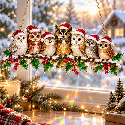 ✨ Whimsical Winter Suncatchers(11 types) | Shatterproof "Stained-Glass" Acrylic Window Hangings 🎄