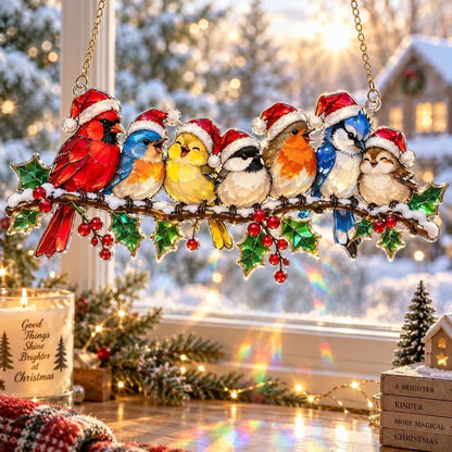 ✨ Whimsical Winter Suncatchers(11 types) | Shatterproof "Stained-Glass" Acrylic Window Hangings 🎄
