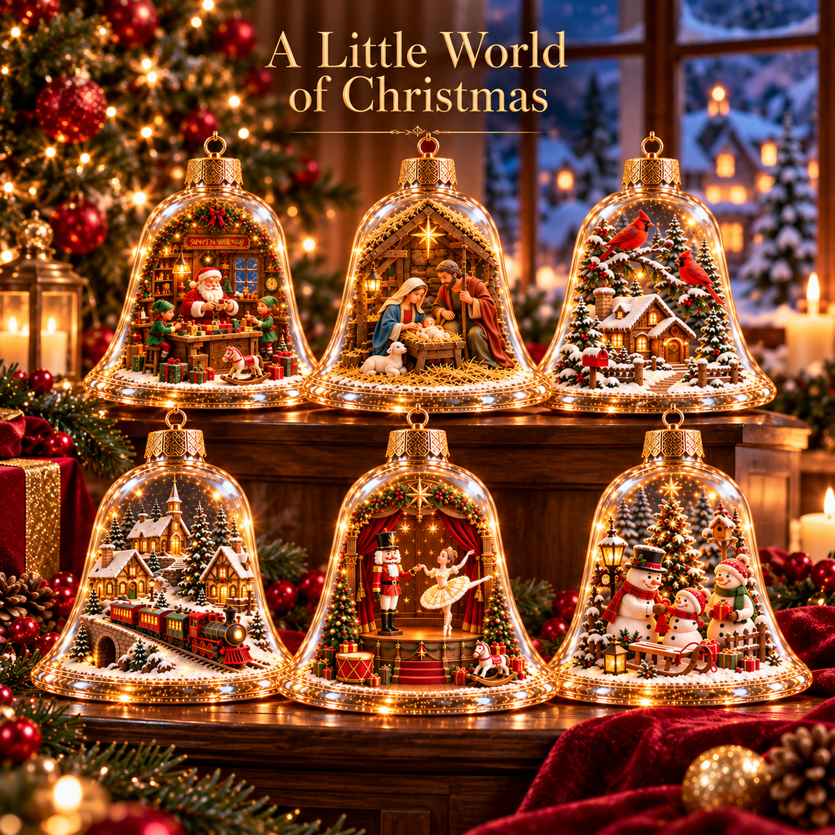 🎁2026 Christmas Wonderland Bell Ornaments.