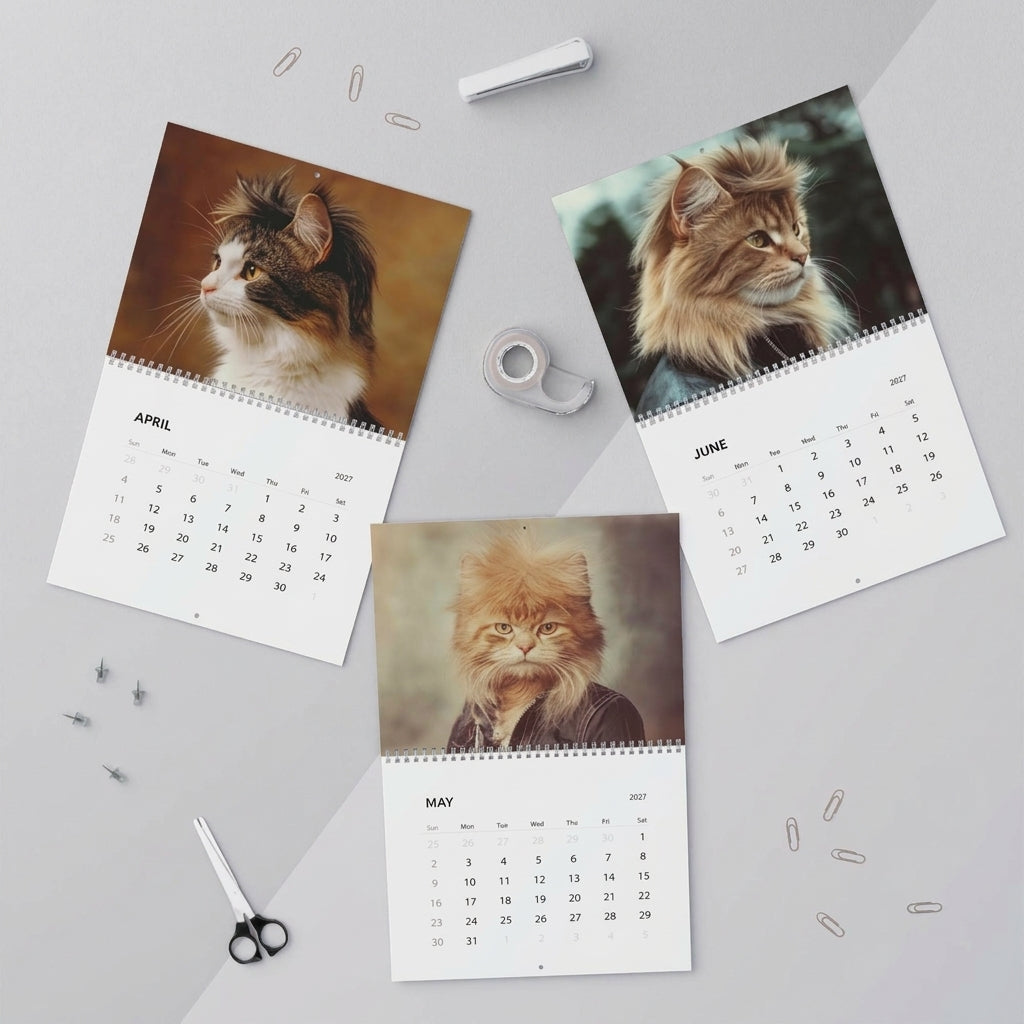 Funny 2027 Wall Calendar Cat