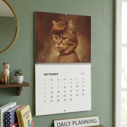 Funny 2027 Wall Calendar Cat