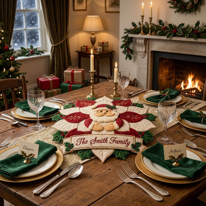 Personalized Santa Felt Christmas Table Topper
