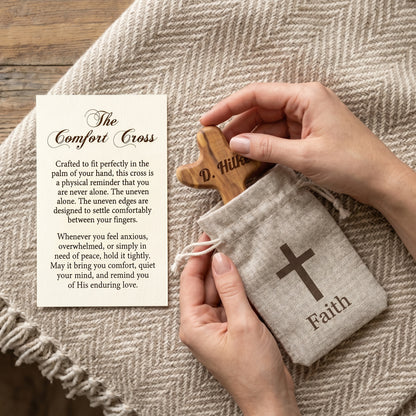 The Handheld Comfort Cross | A Tangible Reminder of Peace & Faith 🕊️✝️