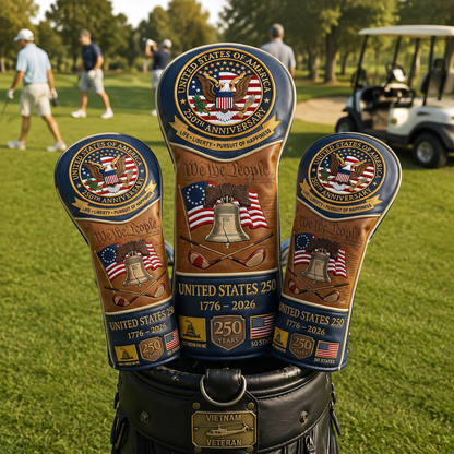 🎖️ Last Day Promo: 49% OFF ⛳️|🇺🇸 United States 250th Anniversary Elite Leather Golf Head Cover